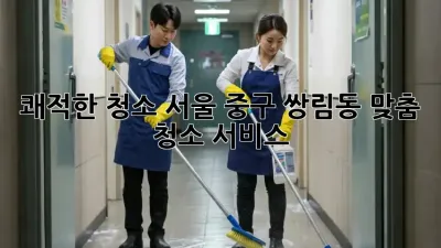 쾌적한 청소: 서울 중구 쌍림동 맞춤 청소 서비스